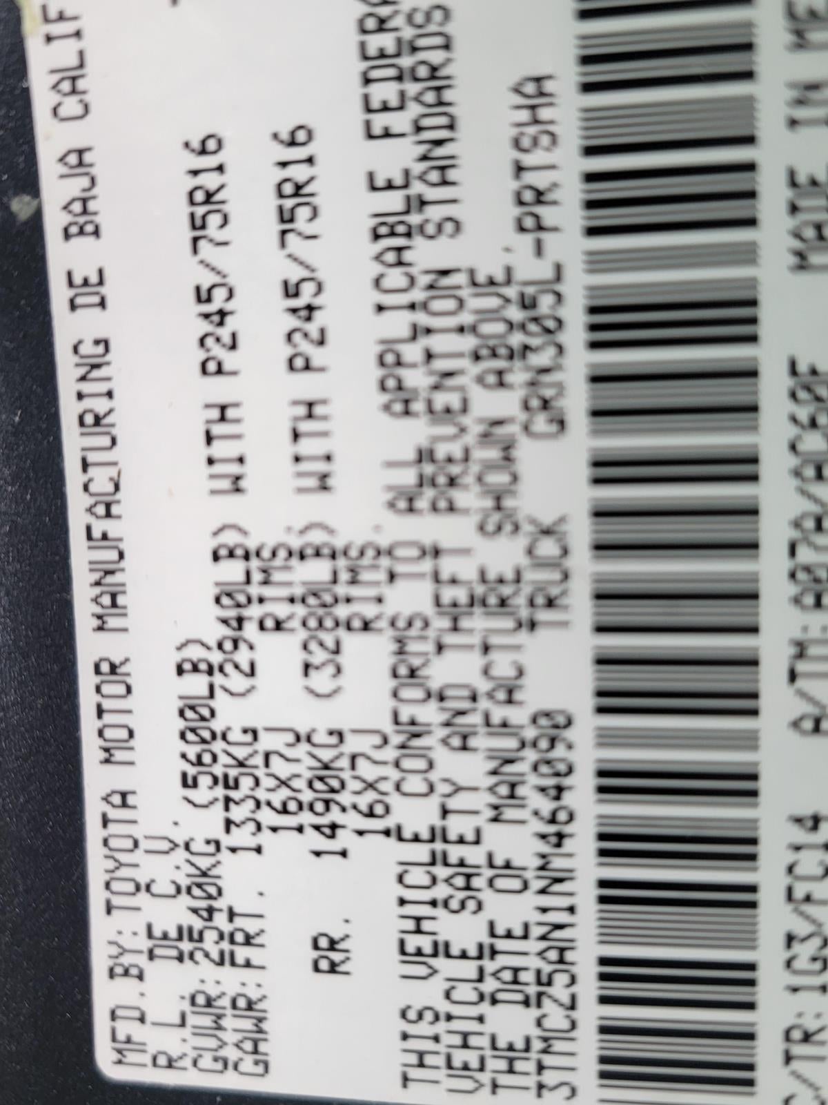 2022 Toyota Tacoma 4WD SR5