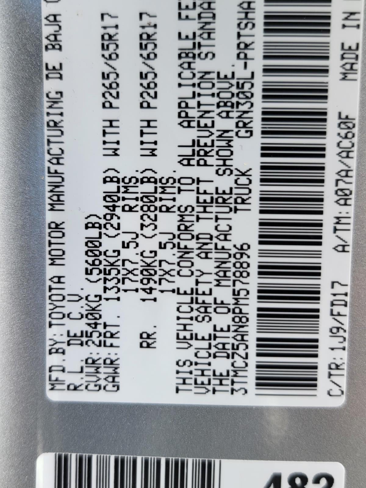 2023 Toyota Tacoma 4WD TRD Sport