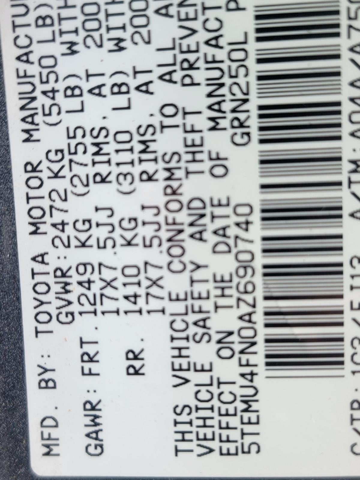 2010 Toyota Tacoma Base