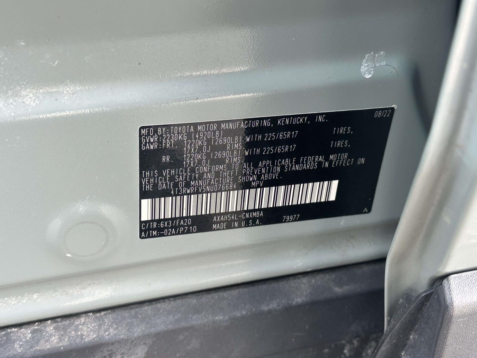 2022 Toyota RAV4 Hybrid XLE AWD (Natl)