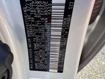 2015 Toyota Corolla 4dr Sdn CVT LE (Natl)