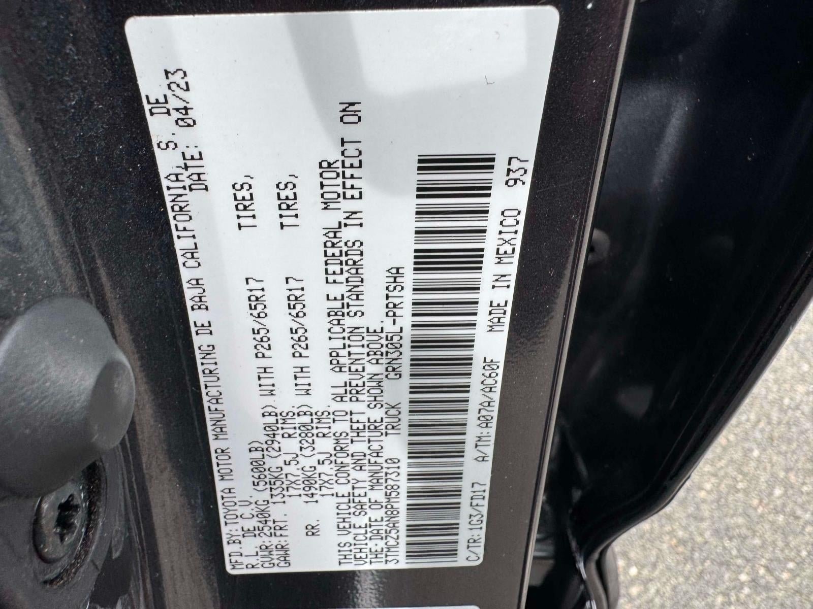 2023 Toyota Tacoma 4WD TRD Sport Double Cab 5' Bed V6 AT (Natl)