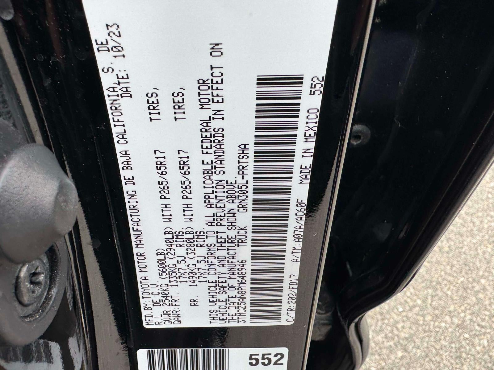 2023 Toyota Tacoma 4WD TRD Sport Double Cab 5' Bed V6 AT (Natl)