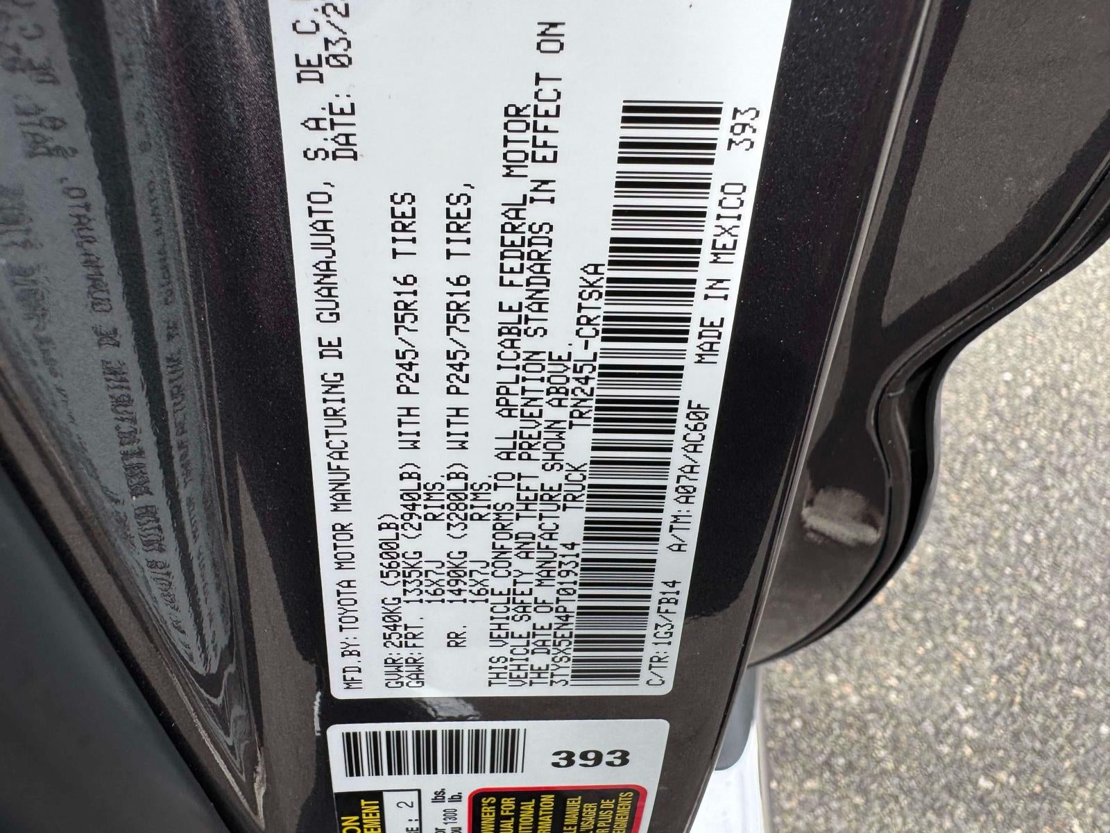 2023 Toyota Tacoma 4WD SR Access Cab 6' Bed I4 AT (Natl)