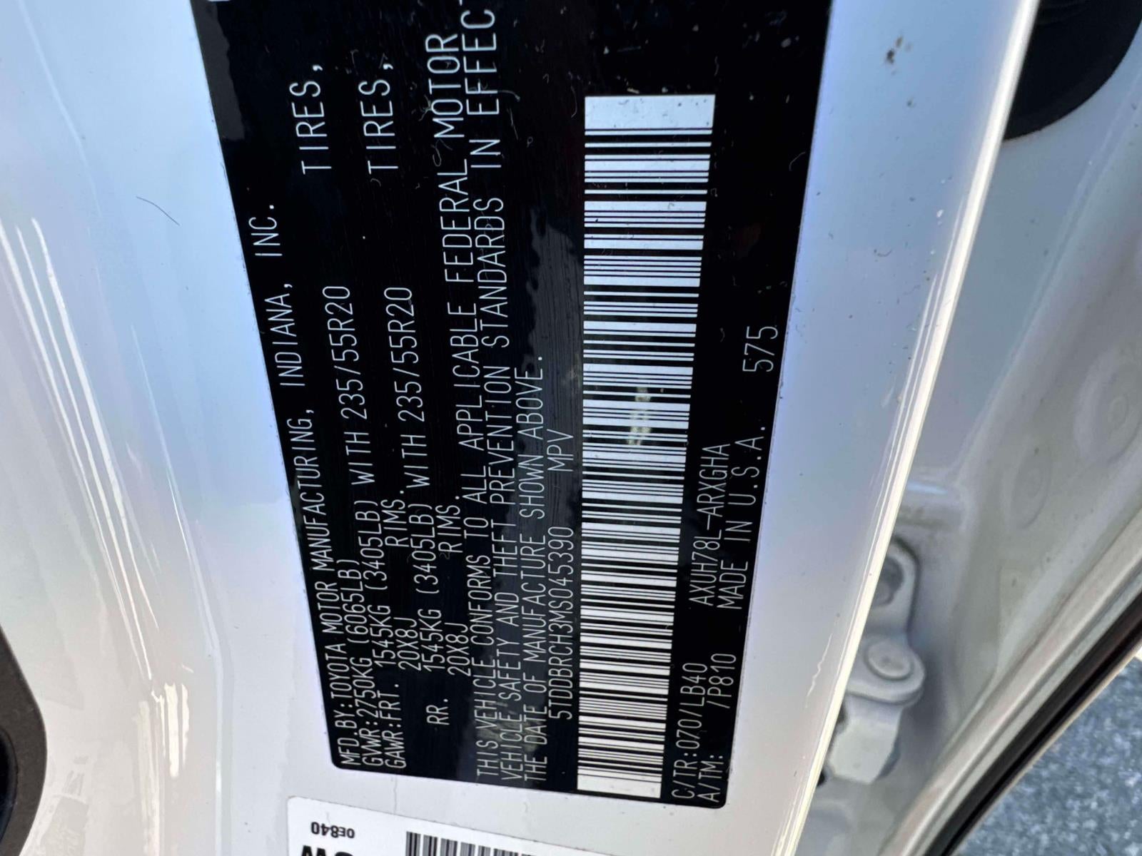 2021 Toyota Highlander Hybrid Limited AWD (Natl)