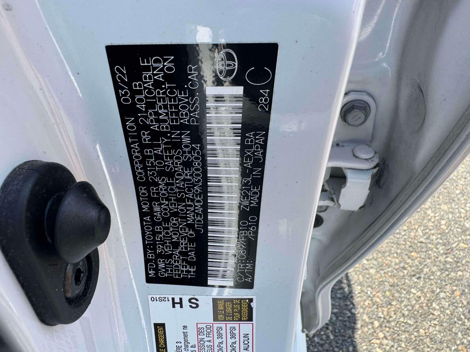 2022 Toyota Corolla Hybrid LE CVT (Natl)