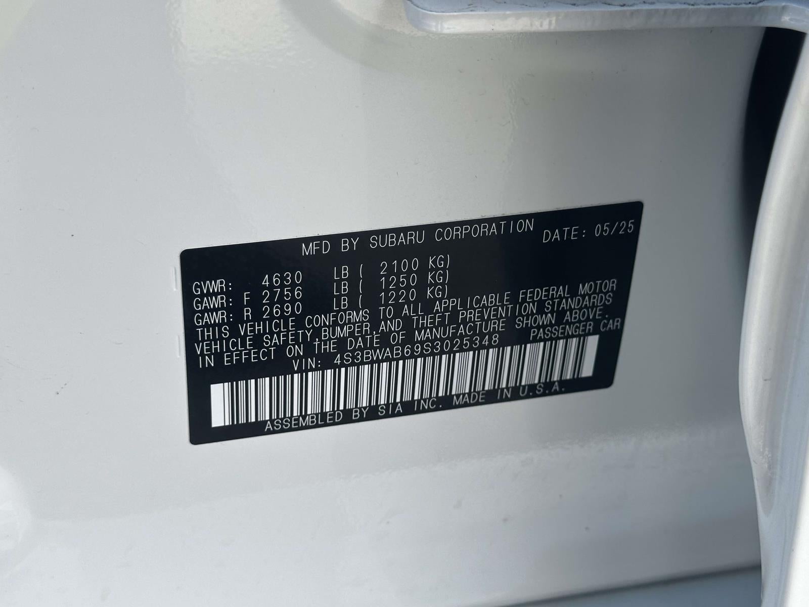 2025 Subaru Legacy AWD