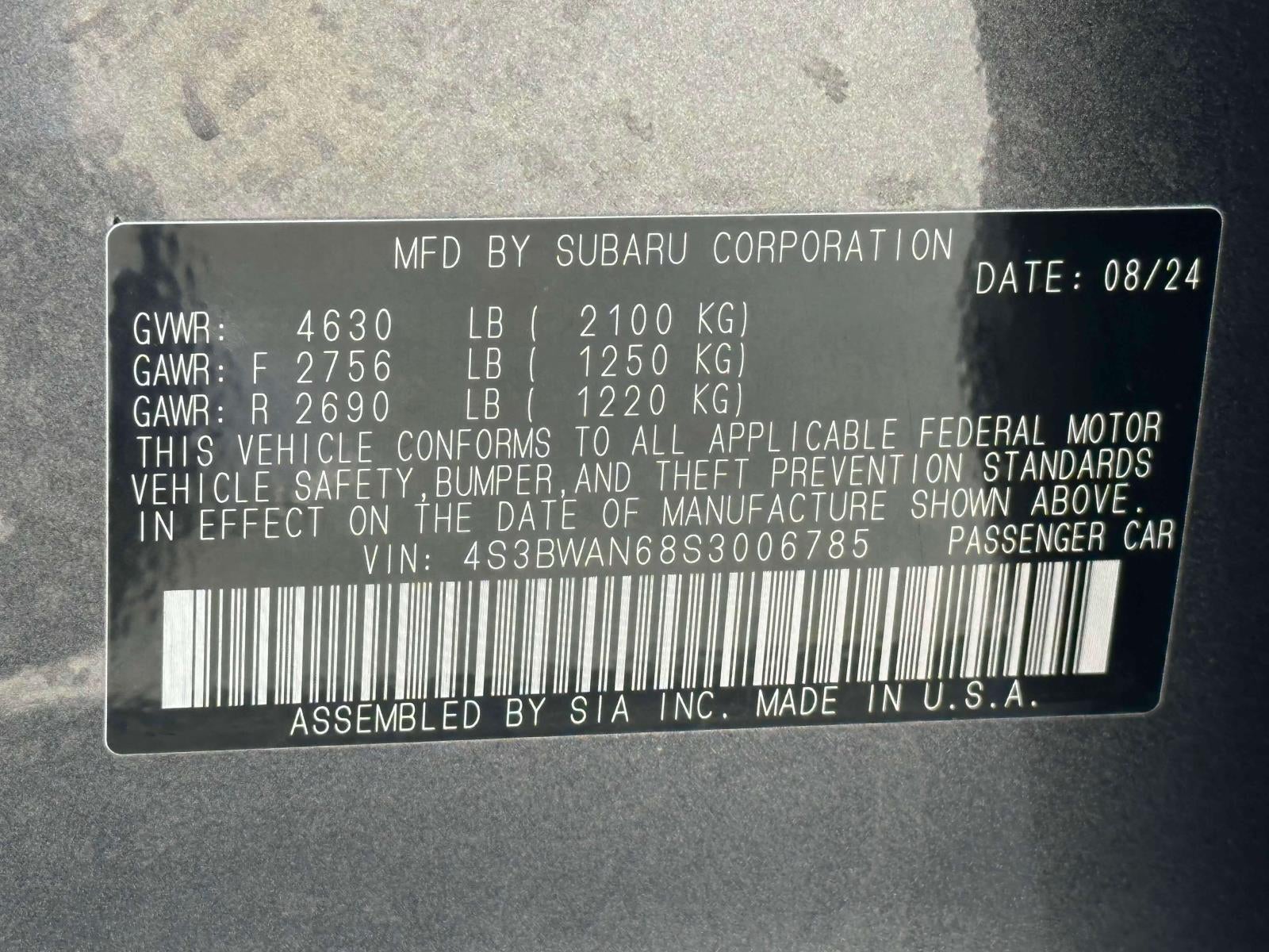 2025 Subaru Legacy Limited AWD