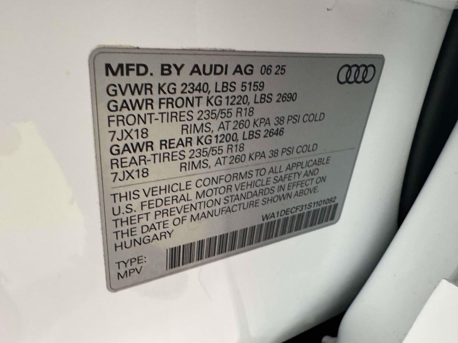 2025 Audi Q3 S line Premium 45 TFSI quattro