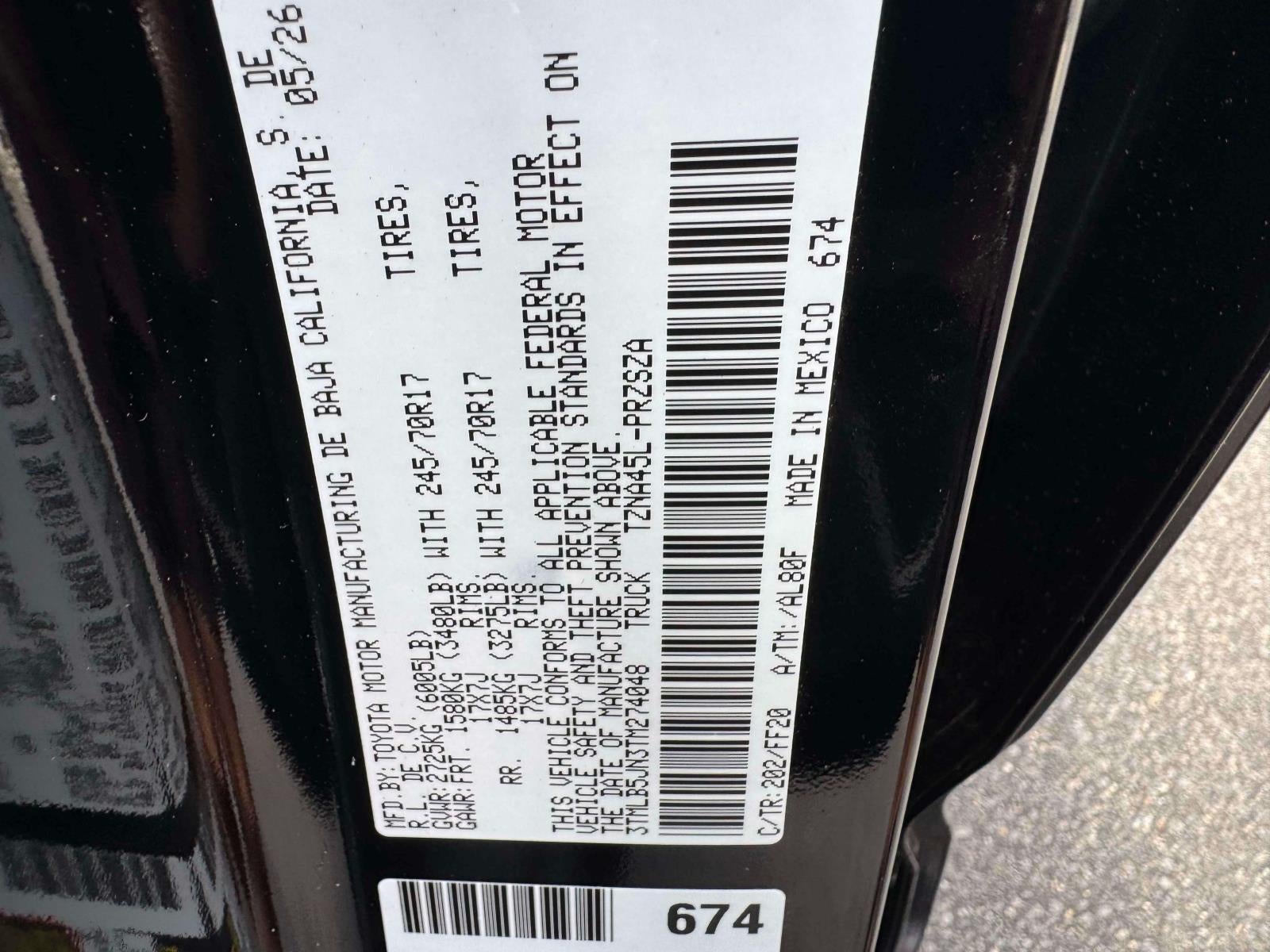 2026 Toyota Tacoma 4WD SR5