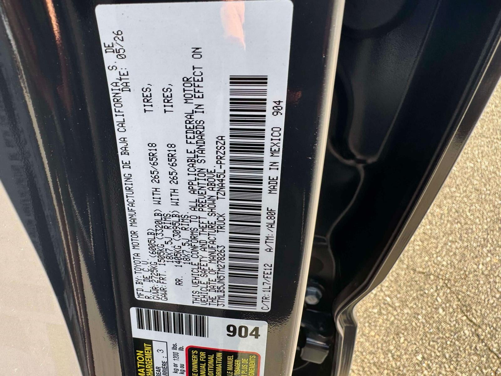 2026 Toyota Tacoma 4WD TRD Sport Double Cab 5' Bed AT (Natl)