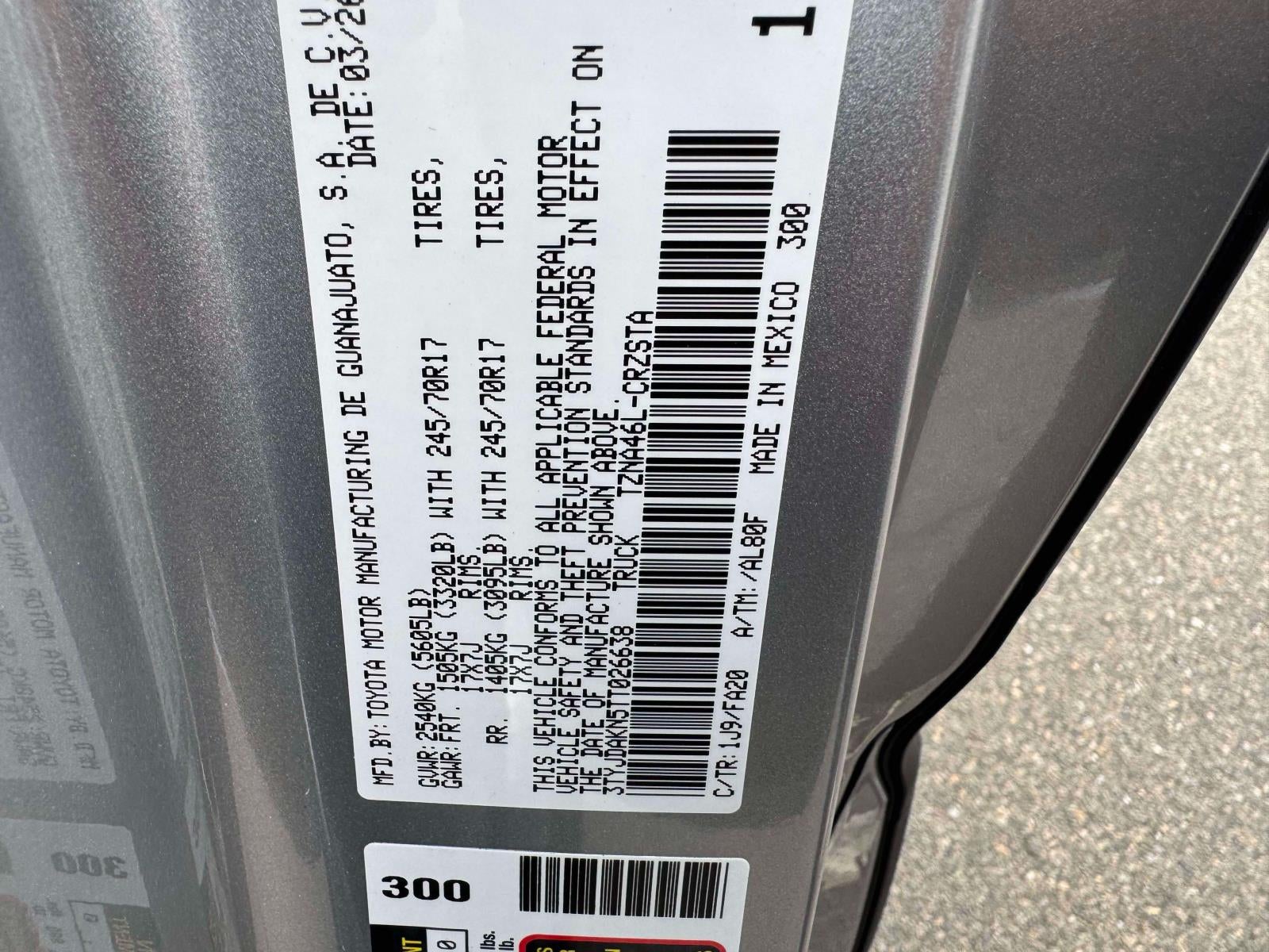 2026 Toyota Tacoma 4WD SR