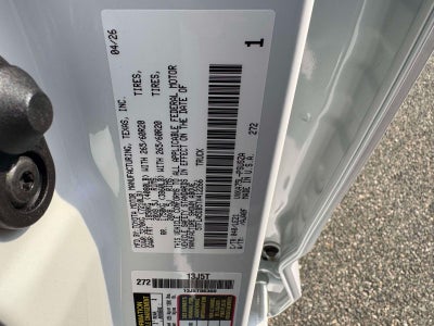 2026 Toyota Tundra 4WD SR CrewMax 5.5' Bed (Natl)