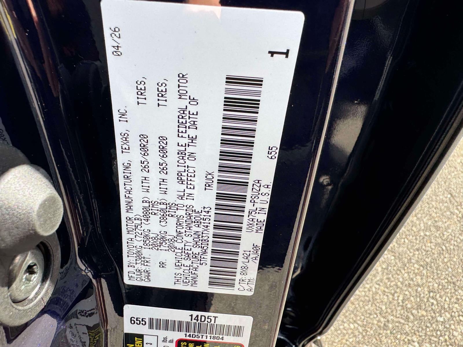 2026 Toyota Tundra 4WD Platinum
