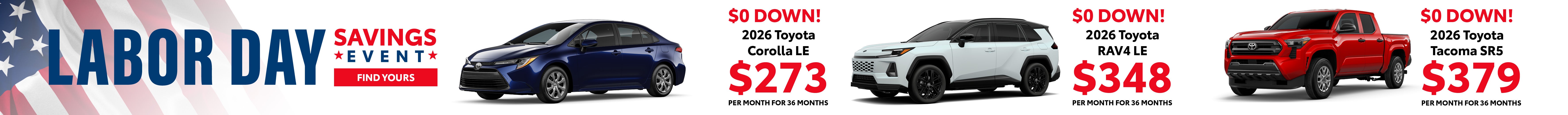 Toyota World of Lakewood July Lease Specials