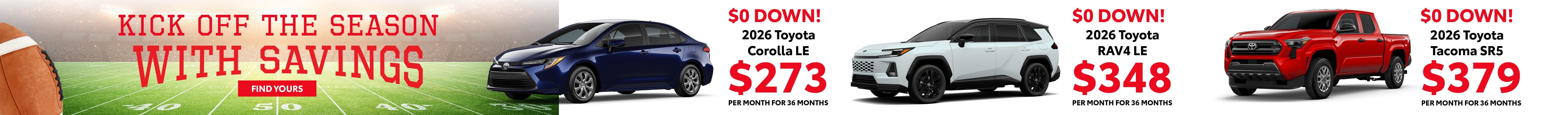 Toyota World of Newton September Specials