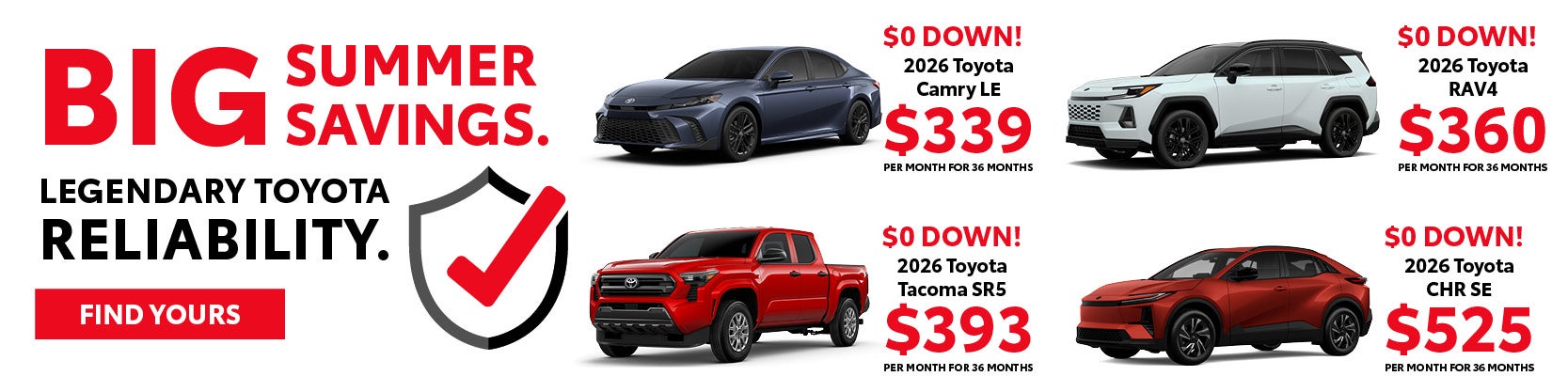 Toyota World of Lakewood July Lease Specials